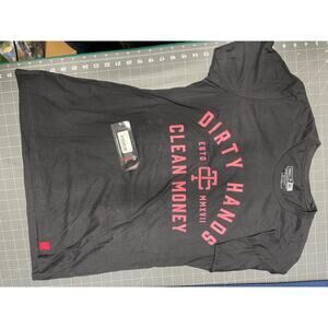 Troll Co. DHCM Dirty Hands Clean Money Classic Black T-Shirt Size XLarge NWT
